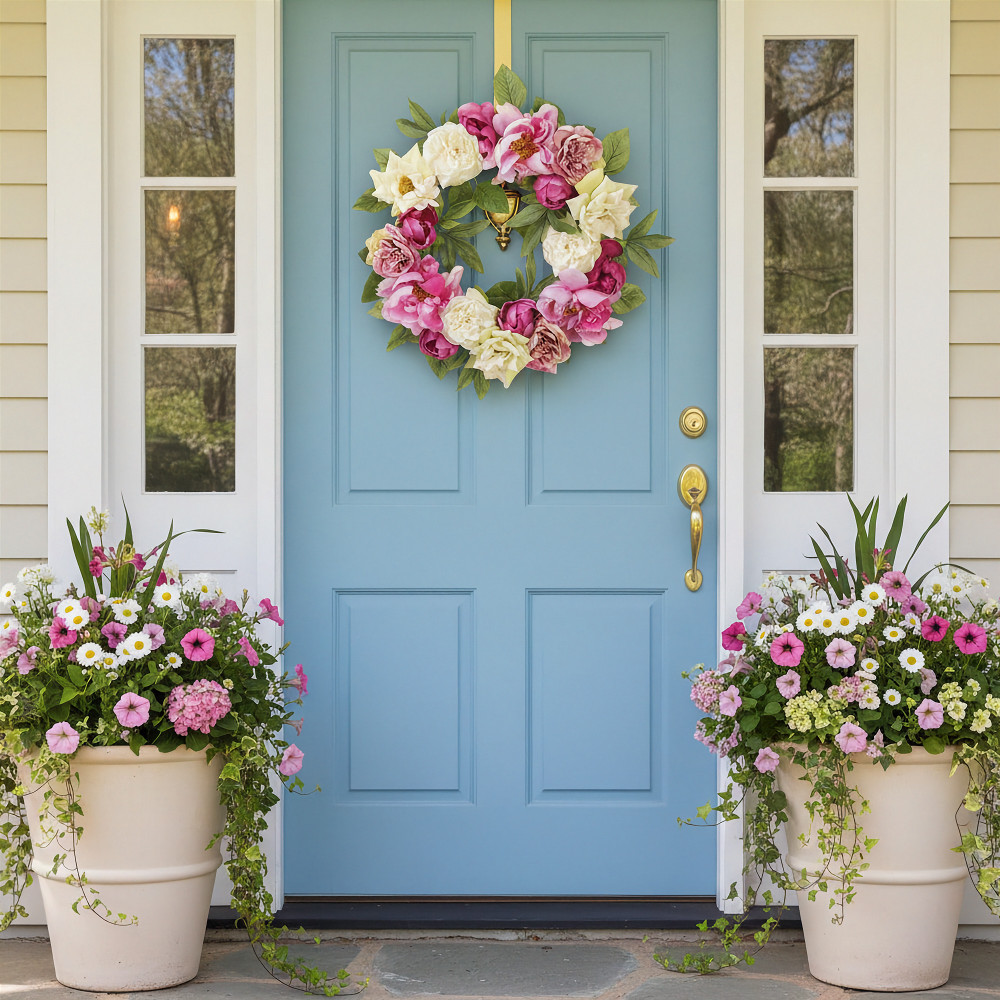 Pink Peony Wreath 20