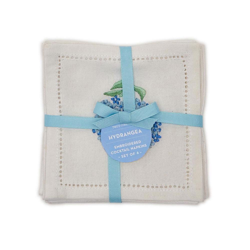 Blue Hydrangea Cocktail Napkin Set | The Shops at Colonial Williamsburg