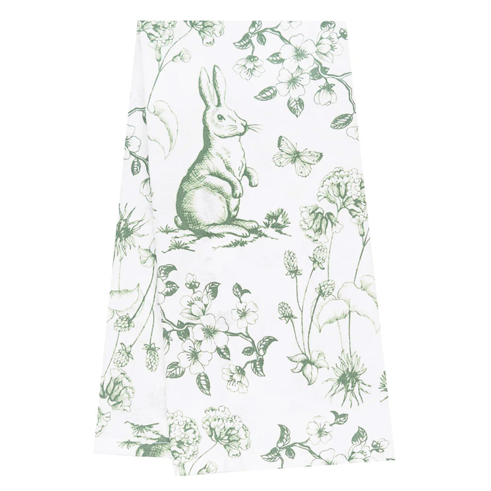 Williamsburg Bunny Toile Kitchen Towel - Thumbnail 4