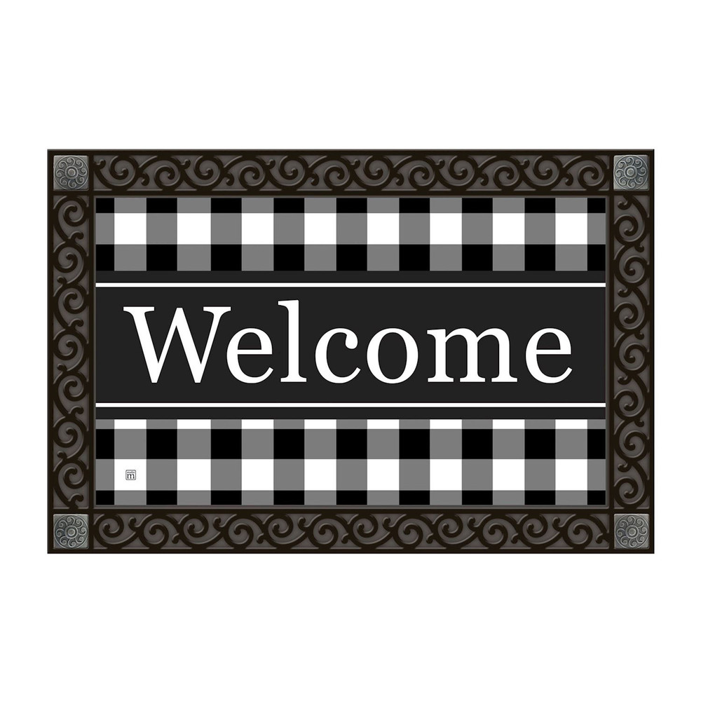 Black and White Check Welcome MatMate Doormat Insert | The Shops at Colonial Williamsburg