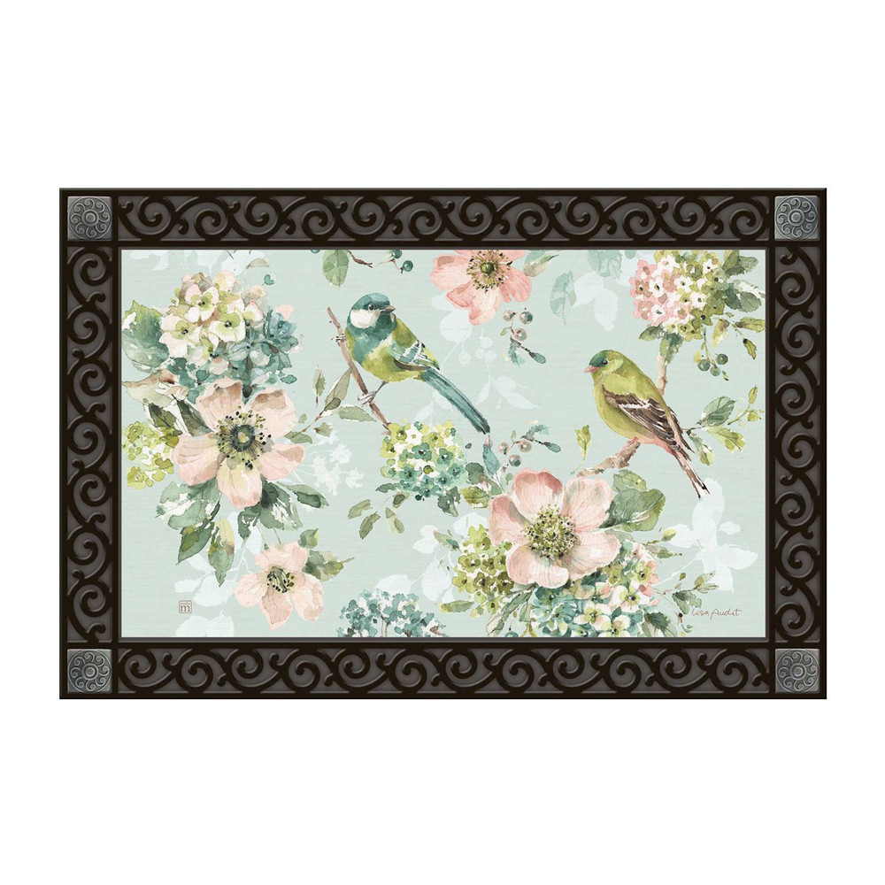 Mint Crush Birds & Blossoms MatMate Doormat Insert | The Shops at Colonial Williamsburg