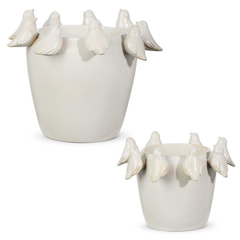 White Wash Bird Planter | The Shops at Colonial Williamsburg