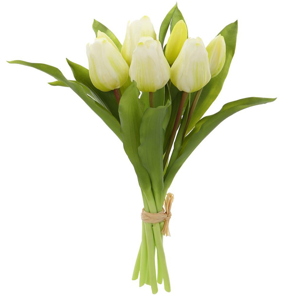 Real Touch Tulip Bundle - 11.75" - White | The Shops at Colonial Williamsburg