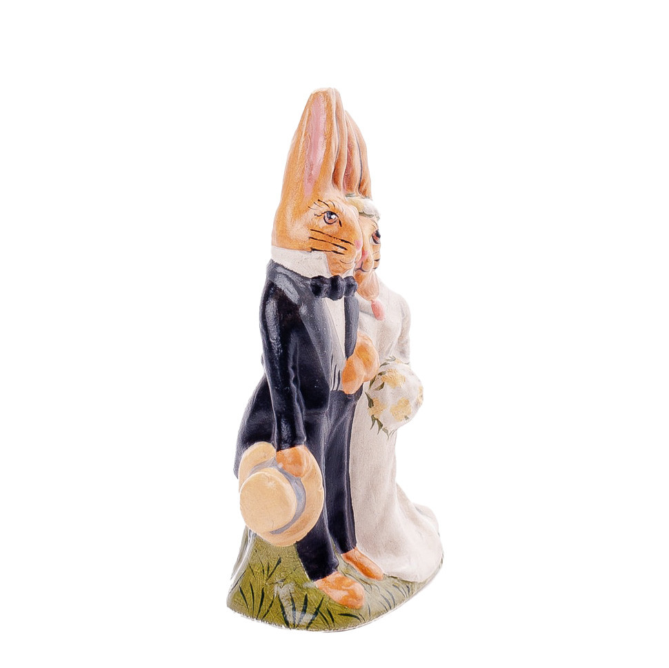 Vaillancourt Chalkware Rabbit on Rooster