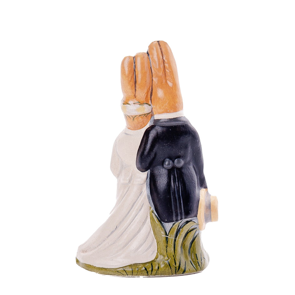 Vaillancourt Chalkware Small Rabbit Bride and Groom | The Shops at Colonial Williamsburg