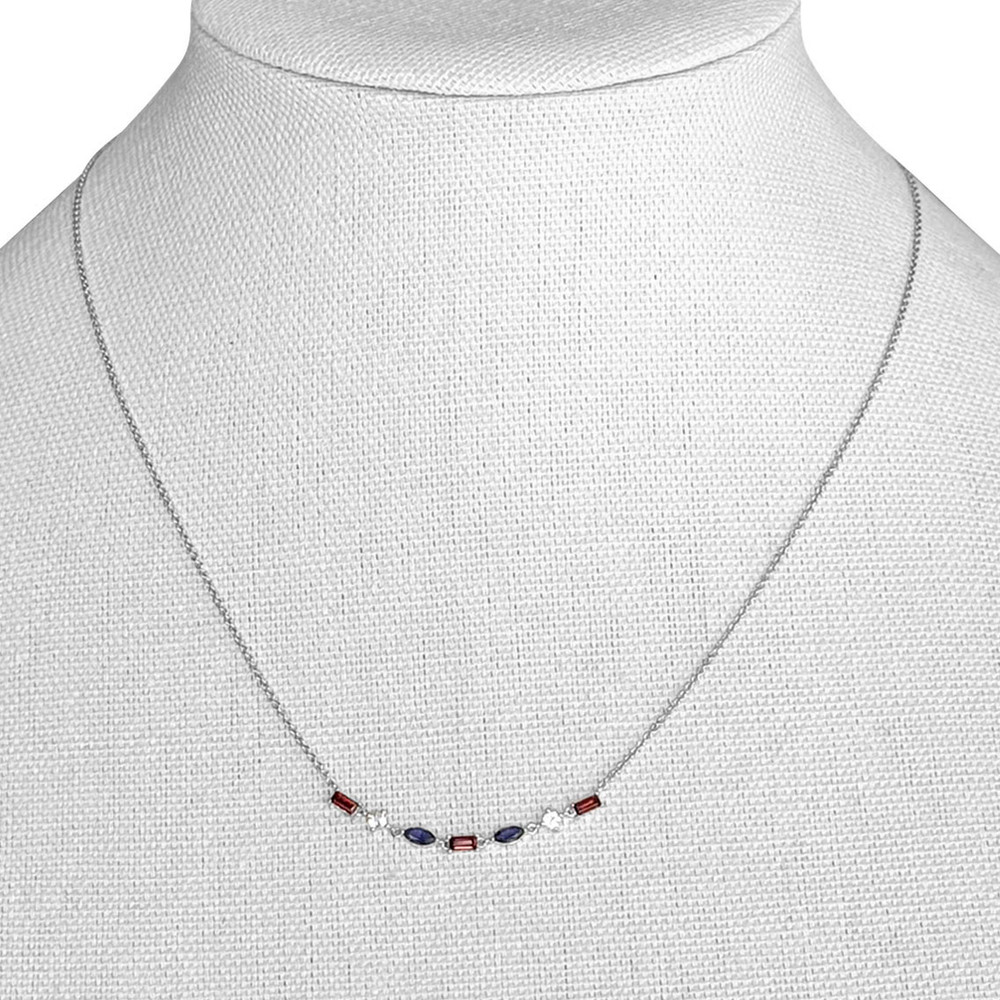 Sterling Silver Patriotic Gemstone Necklace | The Shops at Colonial Williamsburg