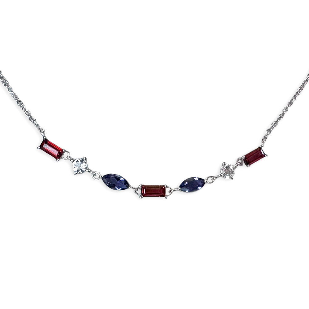 Sterling Silver Patriotic Gemstone Necklace | The Shops at Colonial Williamsburg