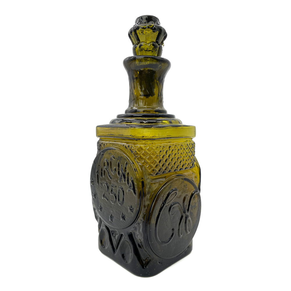 12-Ribbed Genie Cobalt Blue Glass Decanter