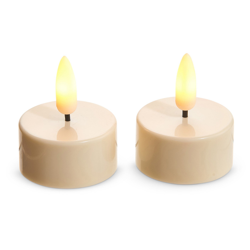 Raz Tealight Flameless Candles, Set of 2 - Ivory | The Shops at Colonial Williamsburg
