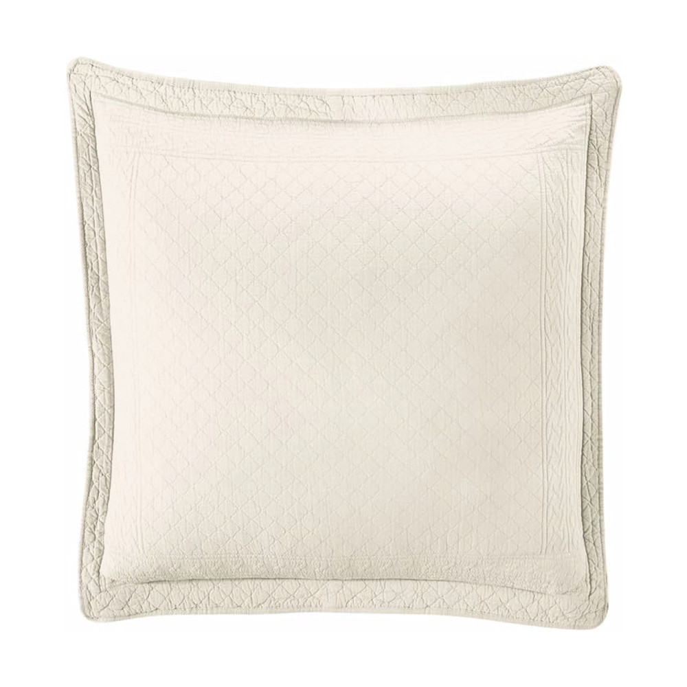 William & Mary Bone Matelassé Bedding - Euro Sham | The Shops at Colonial Williamsburg