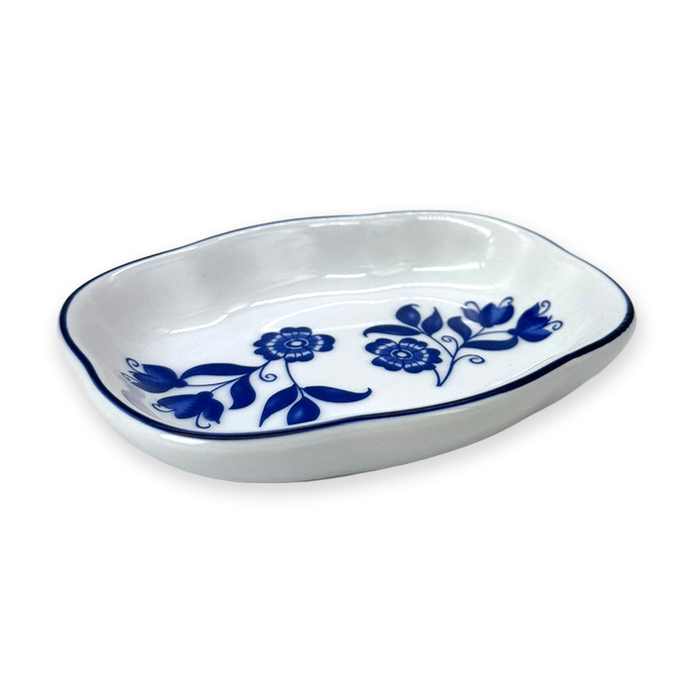 Blue Delft Flowers Soap Dish