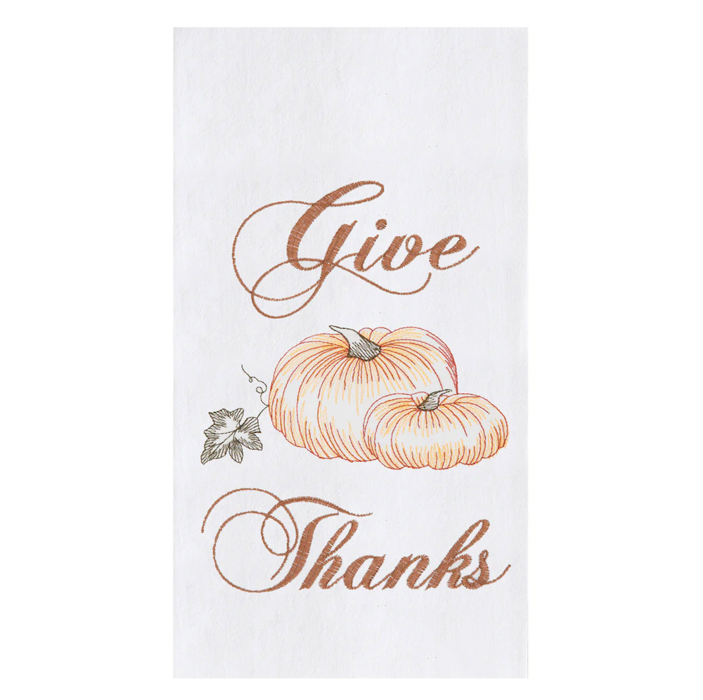 Give Thanks Pumpkin Fall Kitchen Towel | The Shops at Colonial Williamsburg
