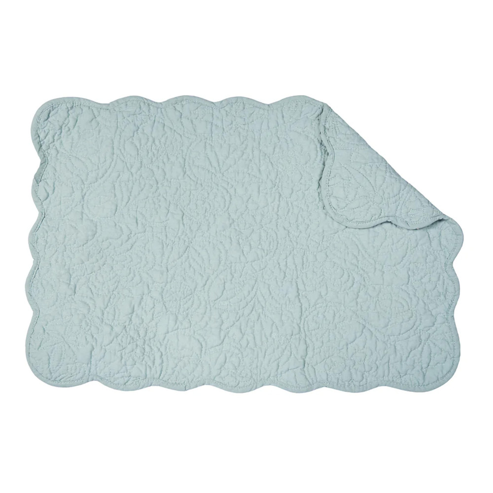 WILLIAMSBURG Christiana Quilted Placemat - Breeze Blue | The Shops at Colonial Williamsburg