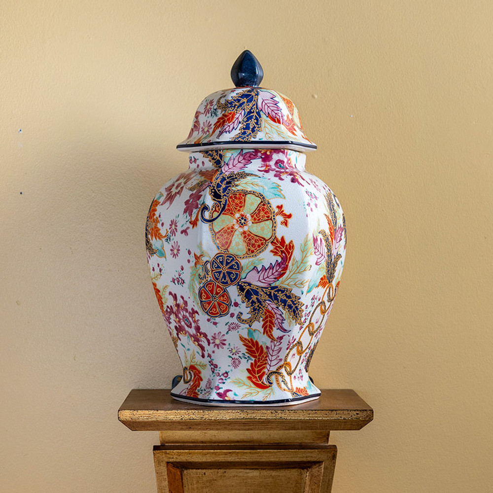 WILLIAMSBURG Tobacco Leaf Hex Jar by Port 68 | The Shops at Colonial Williamsburg