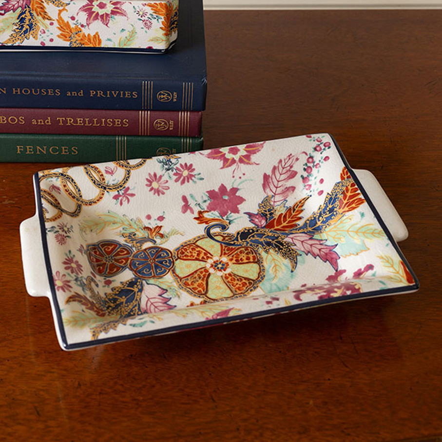 vintageラグ カーペット USA製 タバコ 葉巻 1942 WILLIAMSBURG Tobacco Leaf Tray by Port 68