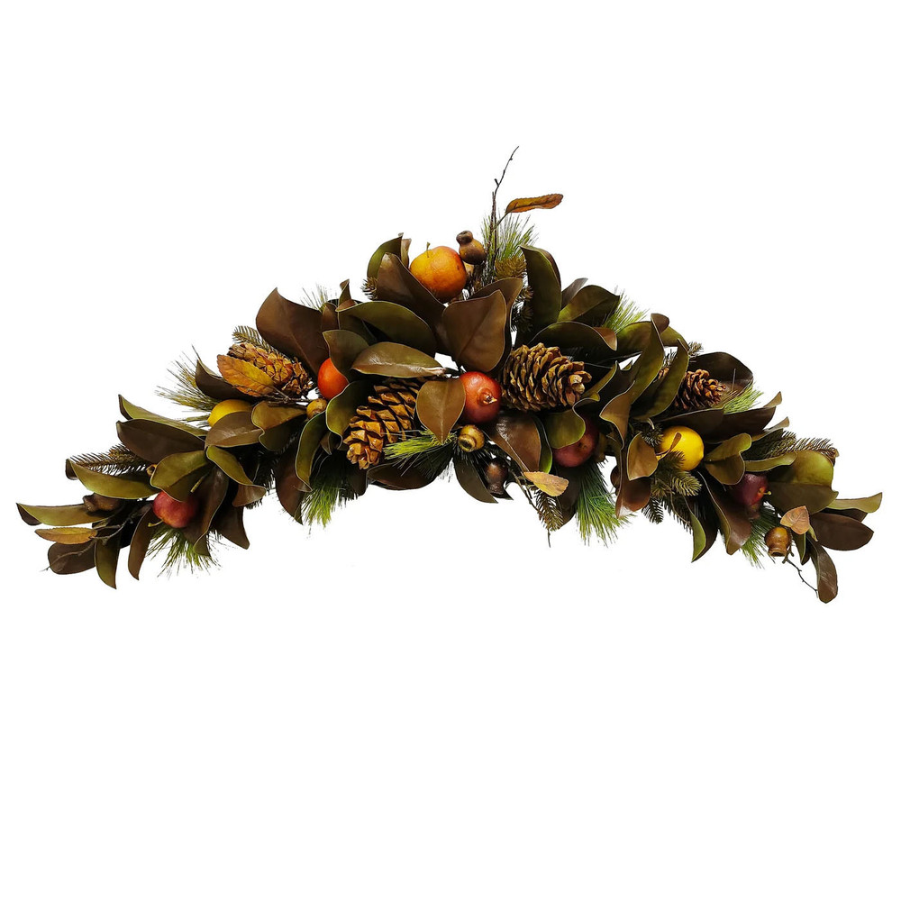 Brown Magnolia Leaves & Fruit Swag | The Shops at Colonial Williamsburg