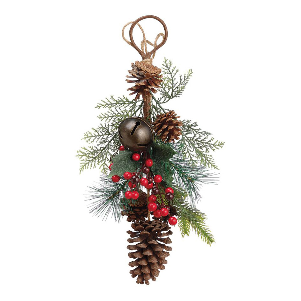 Bell, Berries, and Pine Door Hanger 16" | The Shops at Colonial Williamsburg