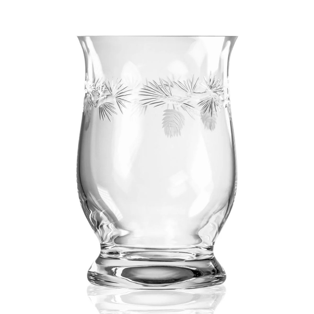 Icy Pine Etched Candle Hurricane Shade | The Shops at Colonial Williamsburg