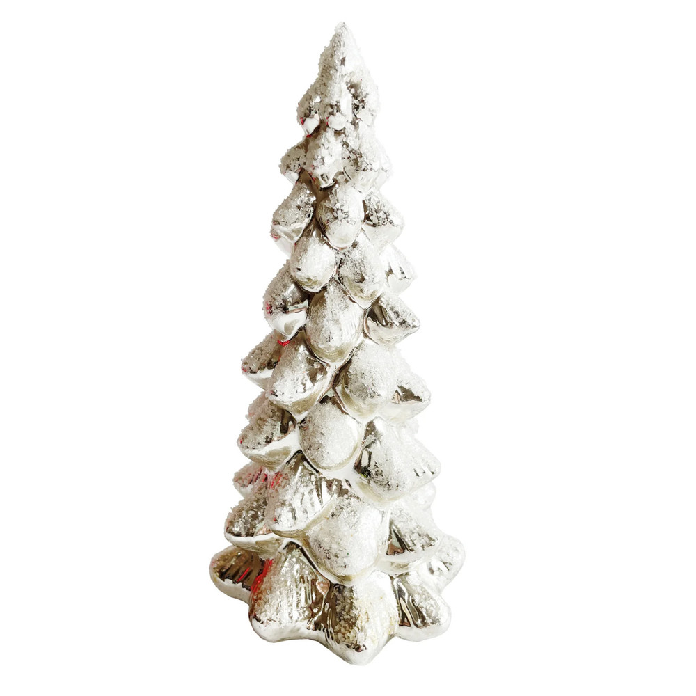 Silver Glass Tree Holiday Decoration