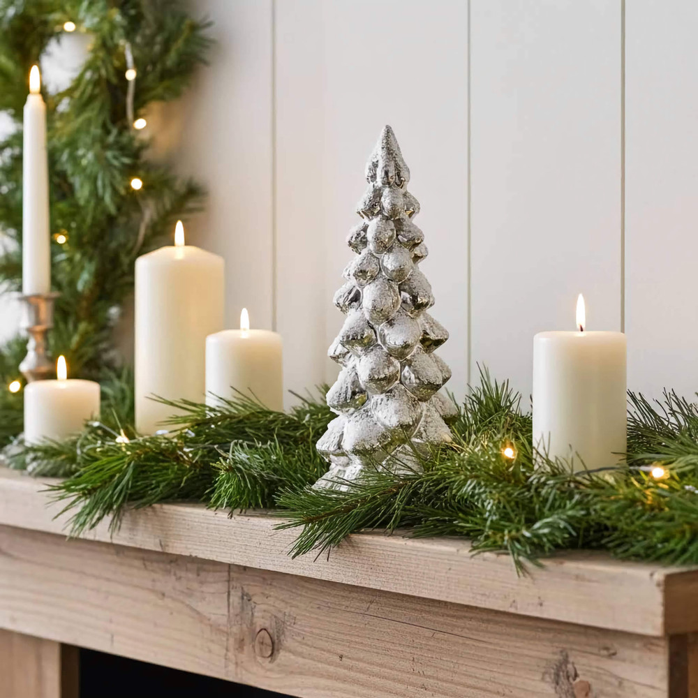 Silver Glass Tree Holiday Decoration | The Shops at Colonial Williamsburg