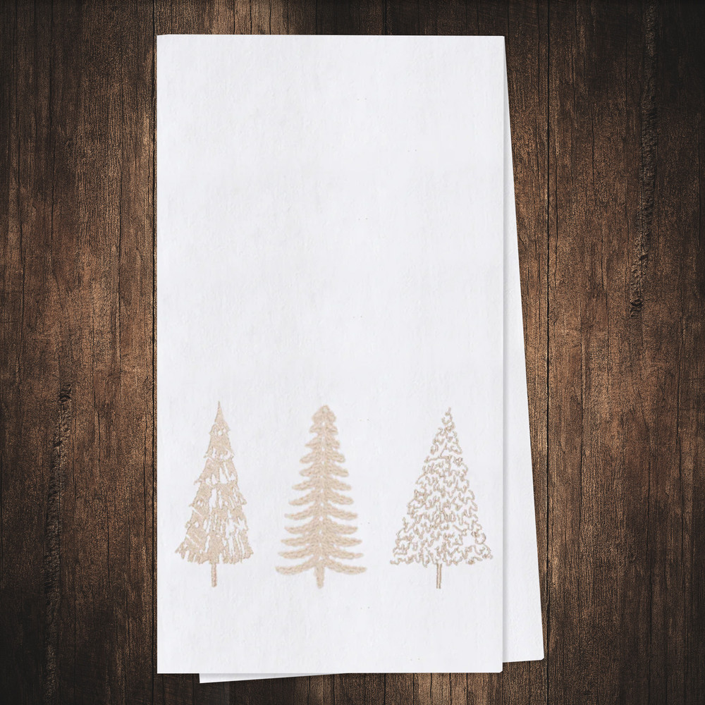 Winter Trees Embroidered Kitchen Towel | The Shops at Colonial Williamsburg