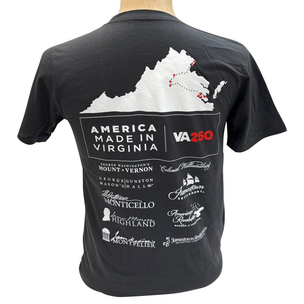 VA250 Historic Museums Collaboration Adult Grey T-Shirt
