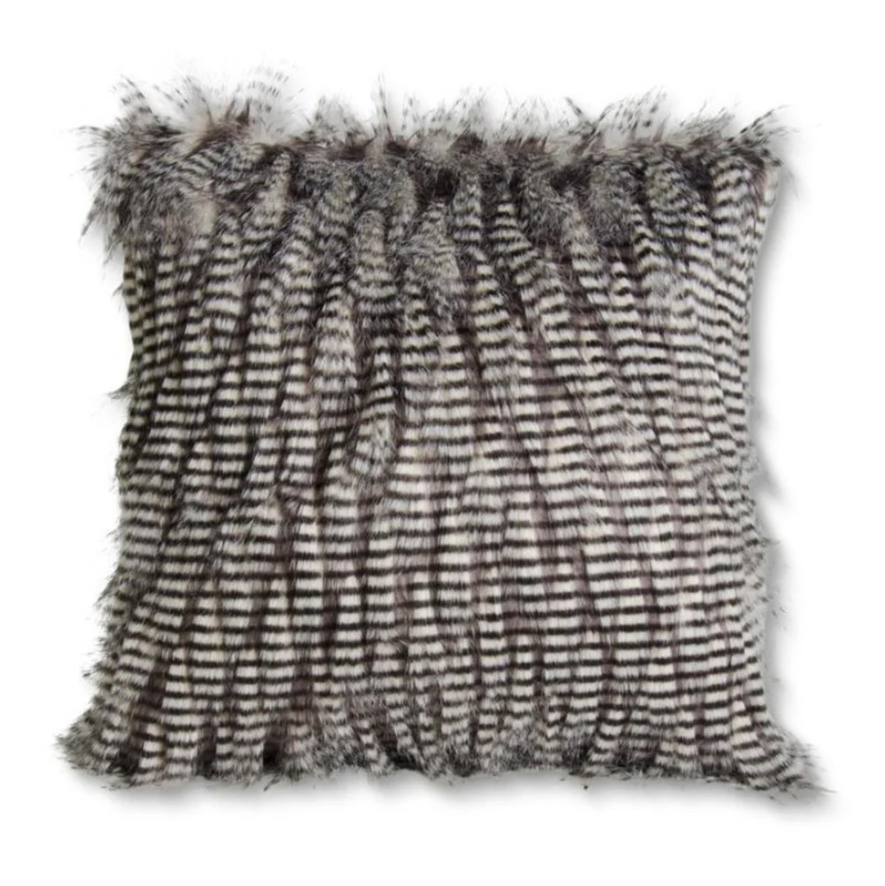 Three Tone Faux Fur Pillow 18" | The Shops at Colonial Williamsburg