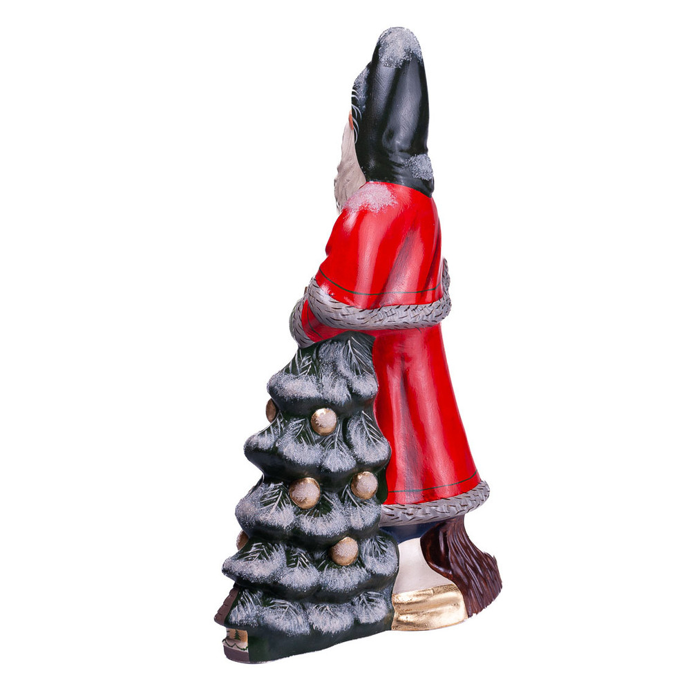 Vaillancourt Chalkware German Christmas Market Santa in Red | The Shops at Colonial Williamsburg