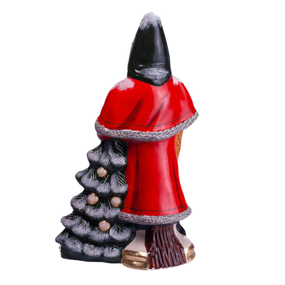 Vaillancourt Chalkware German Christmas Market Santa in Red | The Shops at Colonial Williamsburg