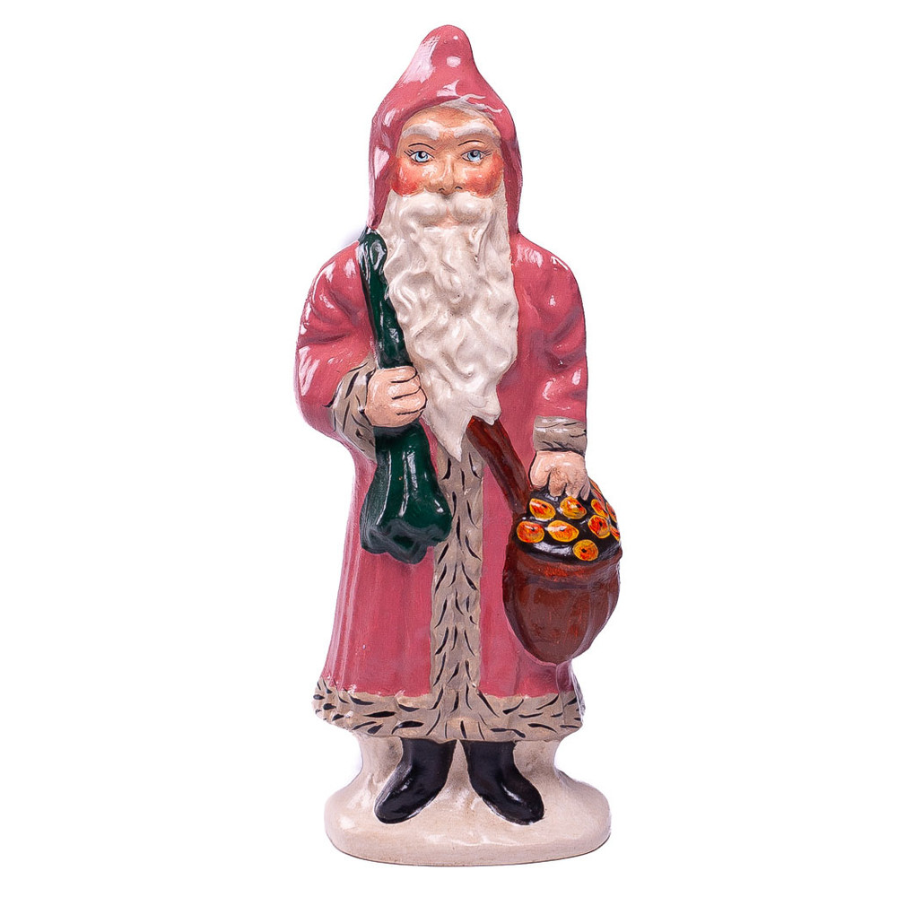 Vaillancourt Chalkware Father Christmas with Walnuts in Sack