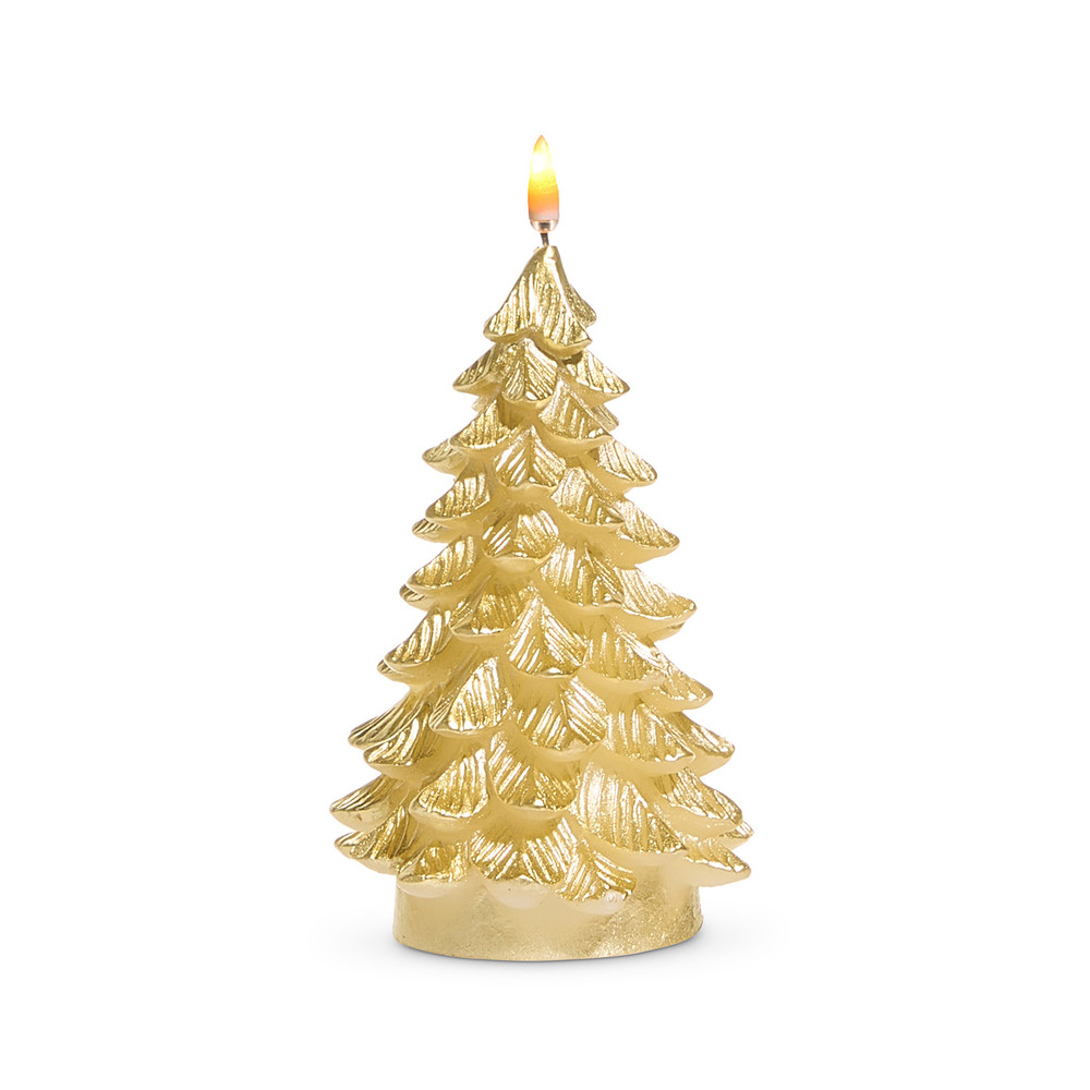 Raz Flameless Candle Gold Tree 6.5" | The Shops at Colonial Williamsburg