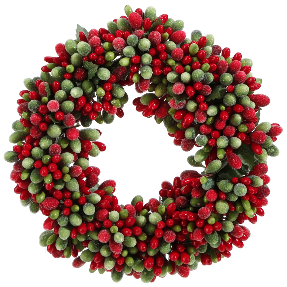 Red & Green Beaded Berry Candle Ring | The Shops at Colonial Williamsburg