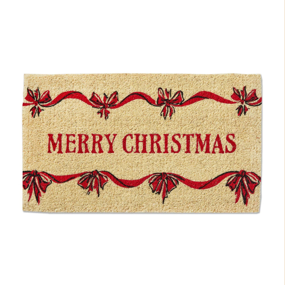 Red Merry Christmas Coir Doormat | The Shops at Colonial Williamsburg