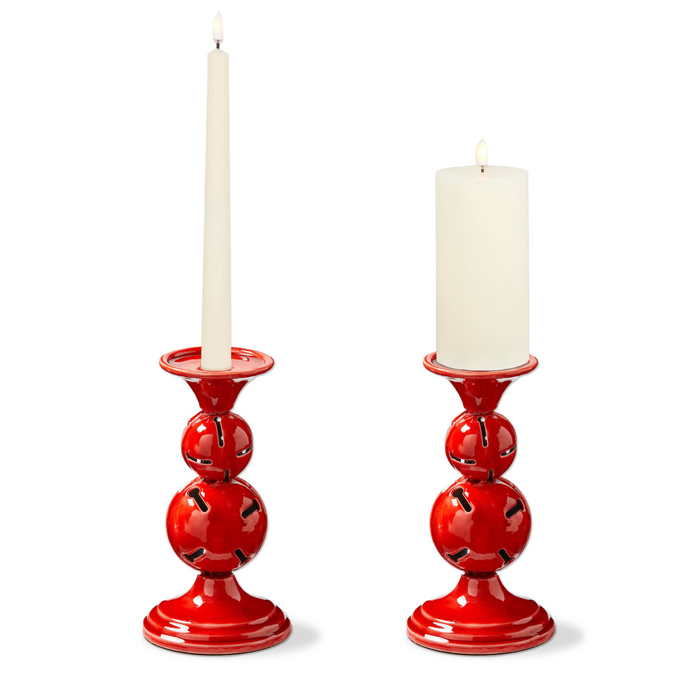 Red Enamel Jingle Bell Candle Holder | The Shops at Colonial Williamsburg