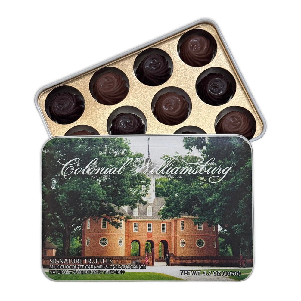 Colonial Williamsburg Capitol Building Signature Chocolate Truffles Gift Tin | The Shops at Colonial Williamsburg