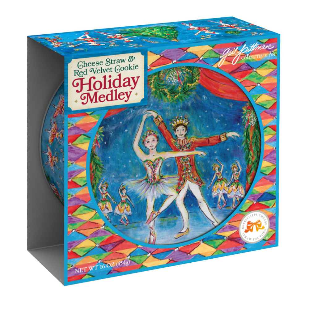 2025 Gail Pittman Holiday Tin by Mississippi Cheese Straw Factory | The Shops at Colonial Williamsburg