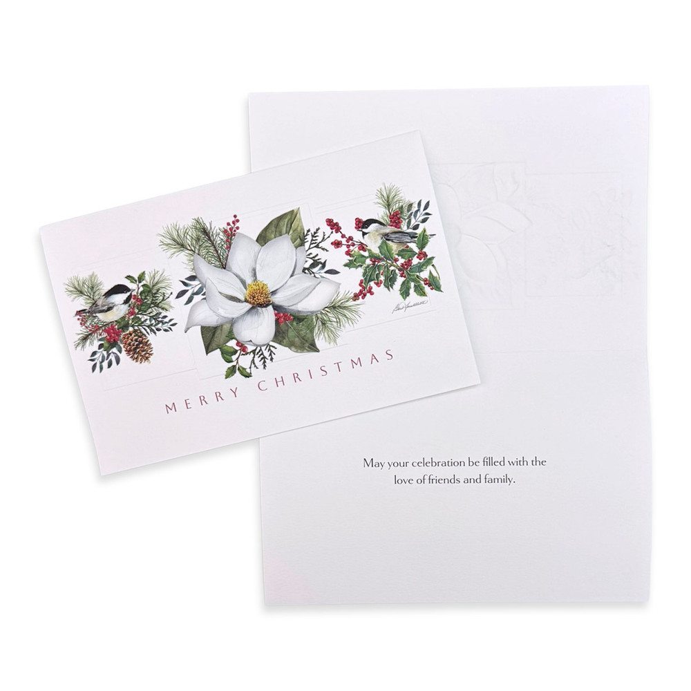 Colonial Williamsburg Magnolia & Chickadee Christmas Cards | The Shops at Colonial Williamsburg