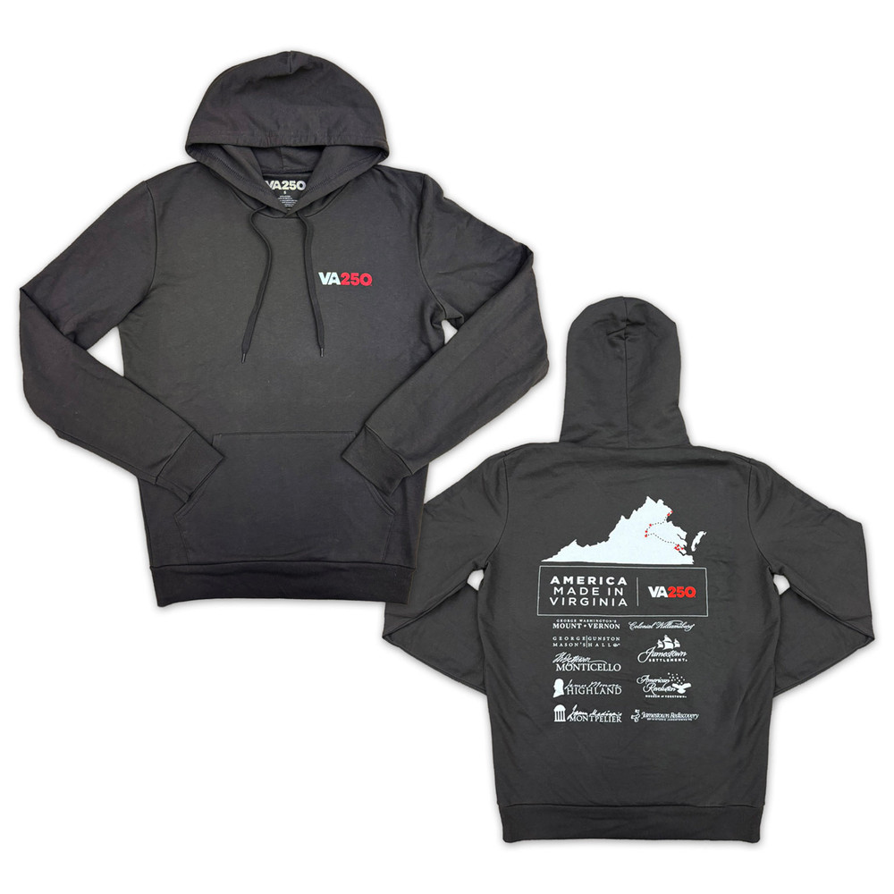 VA250 Historic Museums Collaboration Adult Grey Hoodie
