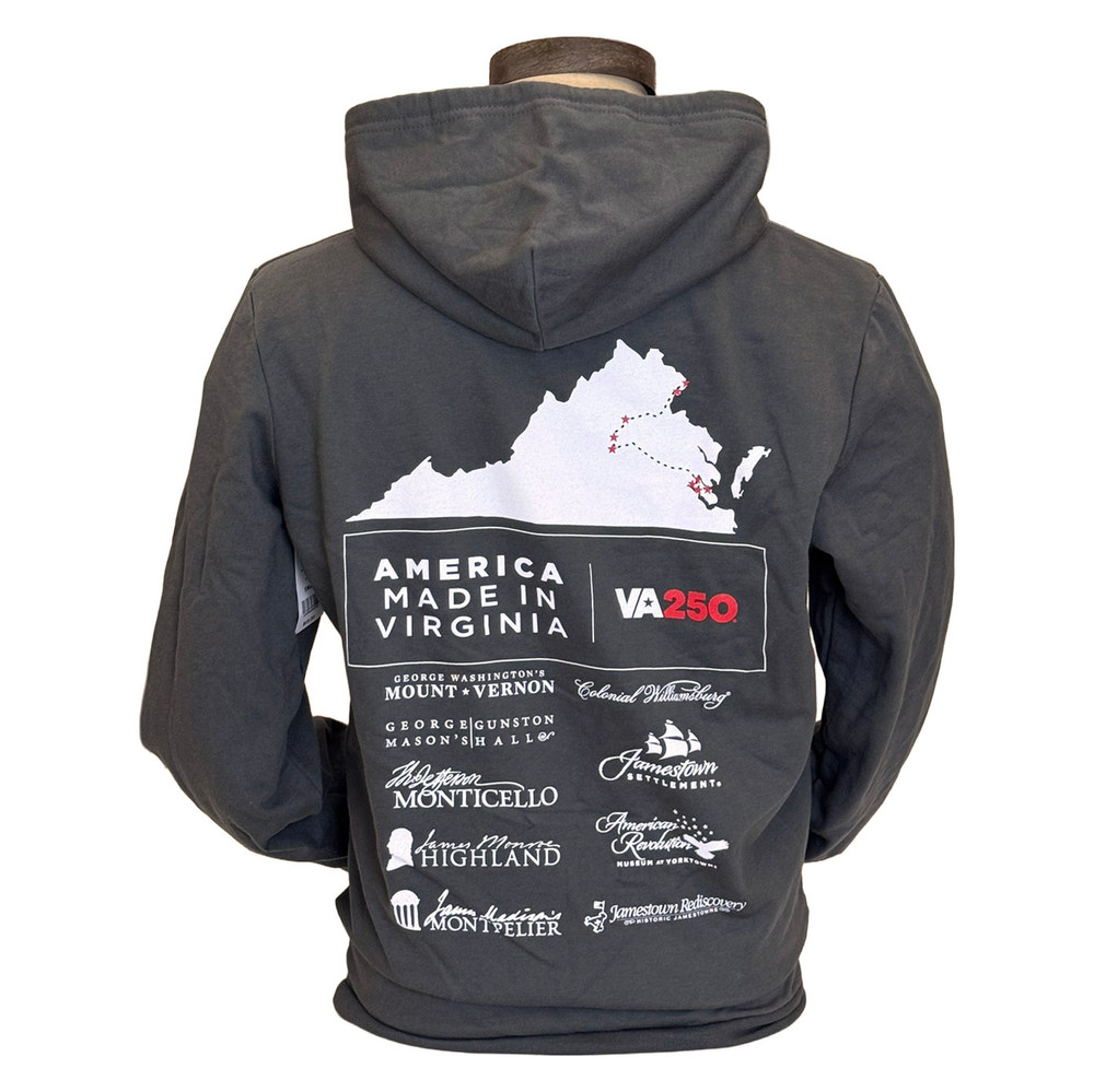 VA250 Historic Museums Collaboration Adult Grey Hoodie