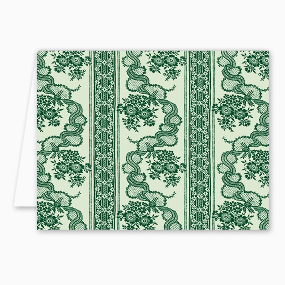 Williamsburg x Dogwood Hill Raleigh Floral Green Notecards | The Shops at Colonial Williamsburg