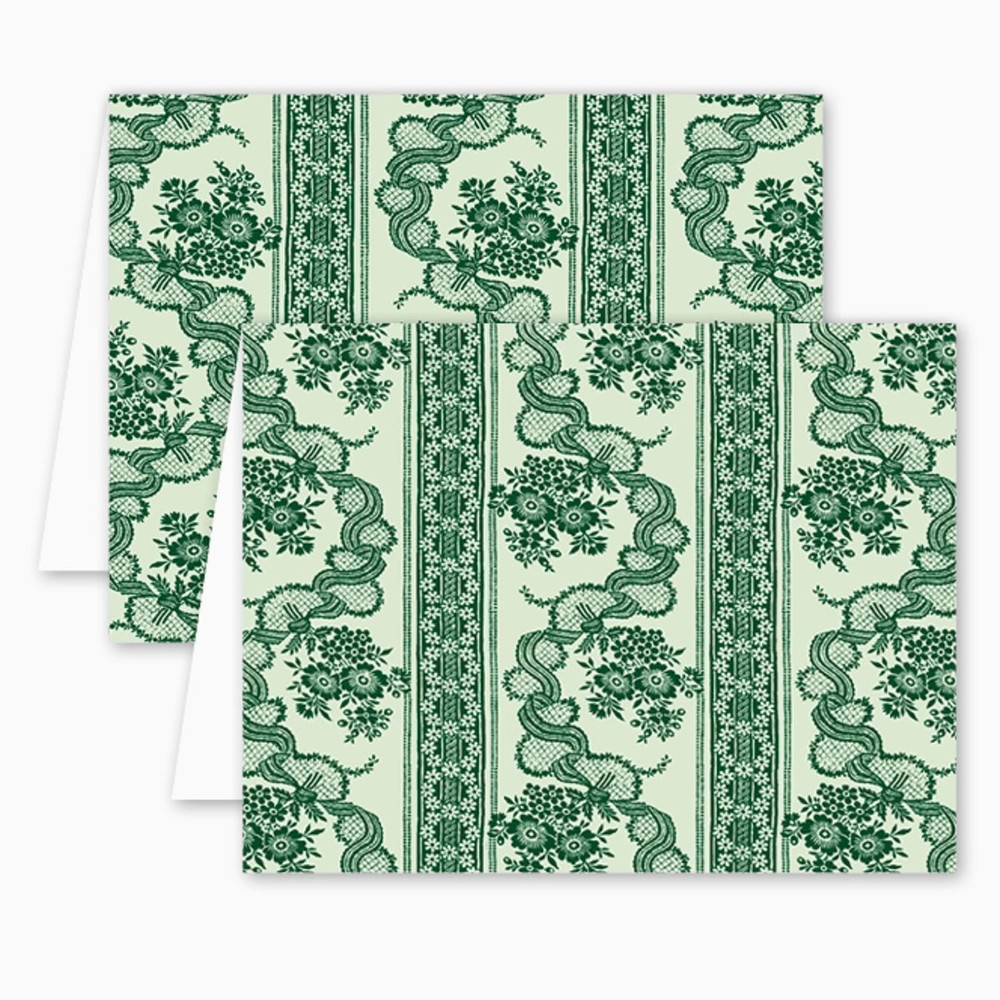 Williamsburg x Dogwood Hill Raleigh Floral Green Notecards | The Shops at Colonial Williamsburg
