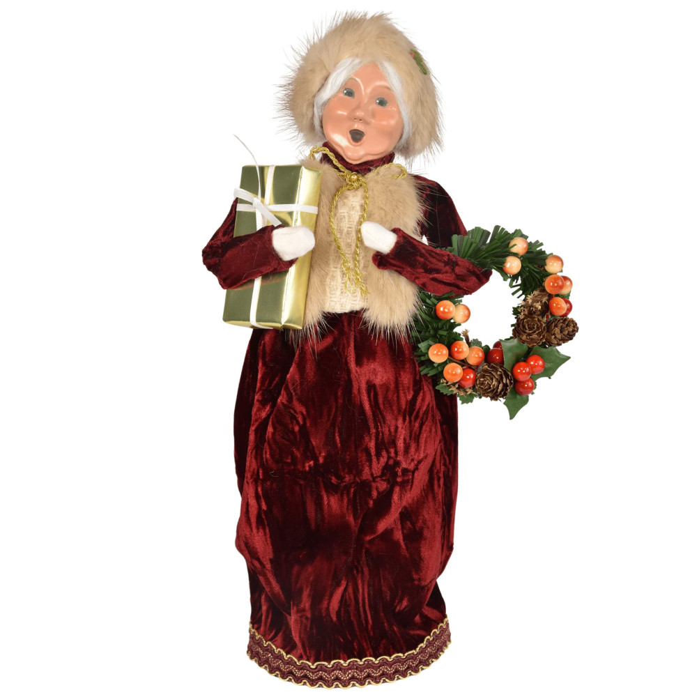 Byers' Choice Wine Hostess Mrs. Claus Caroler | The Shops at Colonial Williamsburg