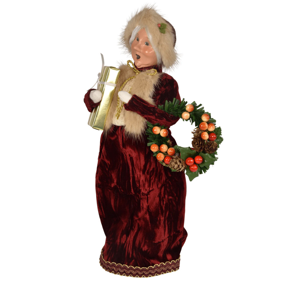 Byers' Choice Wine Hostess Mrs. Claus Caroler | The Shops at Colonial Williamsburg