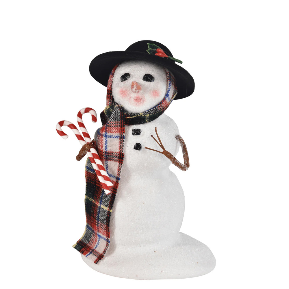 Byers' Choice Snowman with Candy Canes | The Shops at Colonial Williamsburg