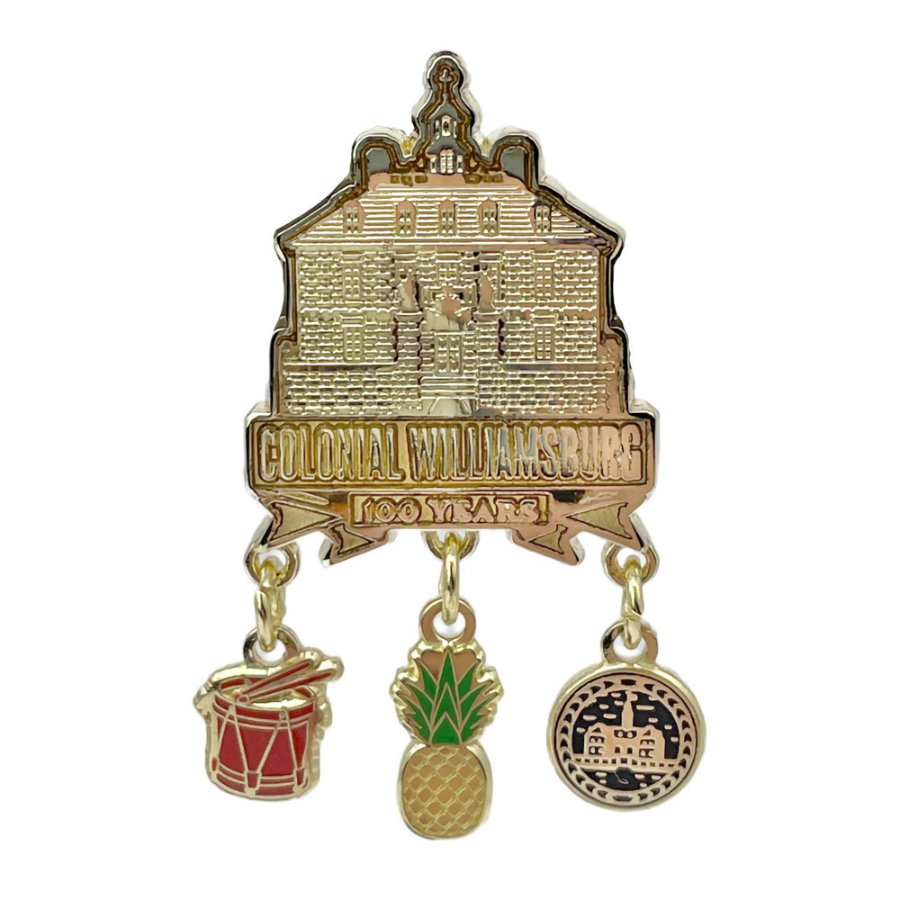 Colonial Williamsburg 100th Anniversary Collectible Pin with Charms | The Shops at Colonial Williamsburg