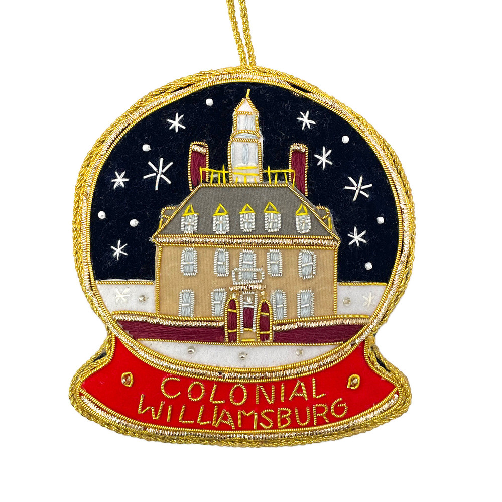 Colonial Williamsburg Governor's Palace Snow Globe Fabric Ornament | The Shops at Colonial Williamsburg