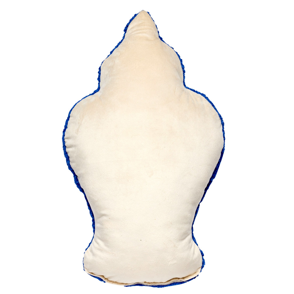 Blue and White Ginger Jar Shaped Hooked Wool Pillow | The Shops at Colonial Williamsburg