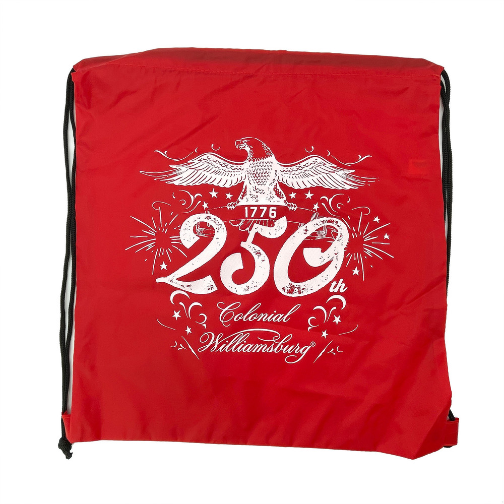 Colonial Williamsburg 250th Anniversary Drawstring Bag | The Shops at Colonial Williamsburg
