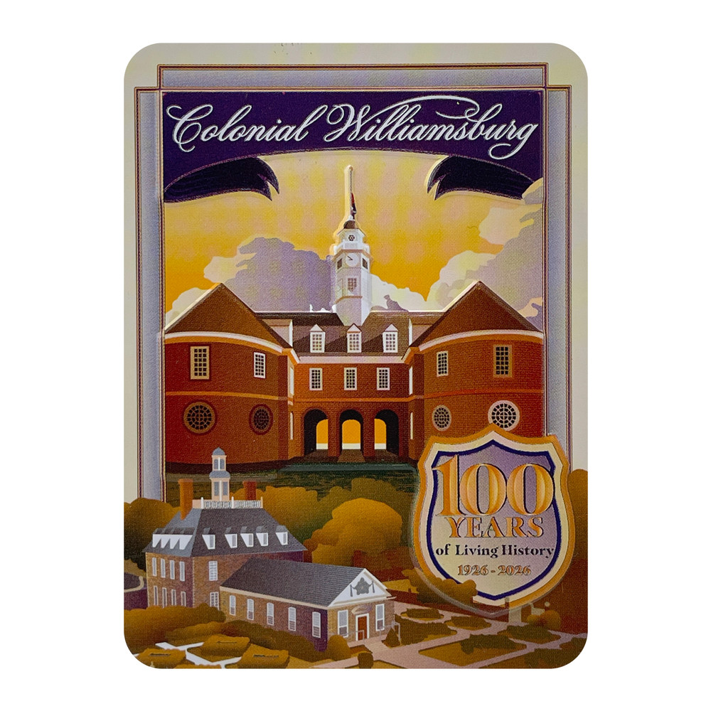 Colonial Williamsburg 100 Years Retro Magnet | The Shops at Colonial Williamsburg