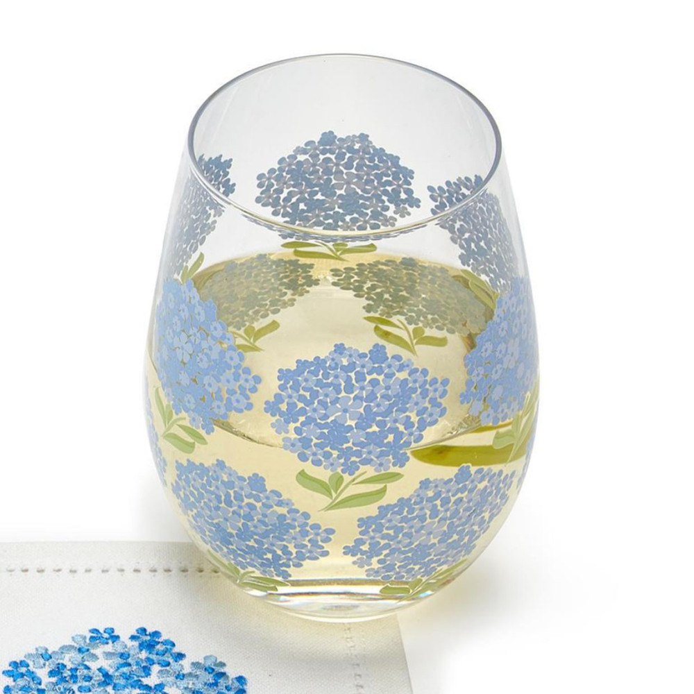 Hydrangea Stemless Wine Glass | The Shops at Colonial Williamsburg